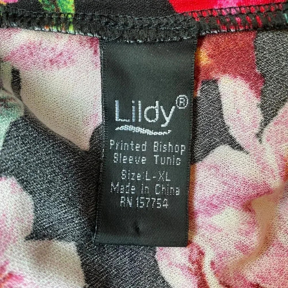Lidy 3/4 Sleeve Boho Floral Casual Spring Summer Top Blouse Women Size L-XL - Picture 5 of 7
